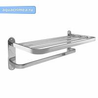 Полка для полотенца 50 см   большая  двойная   из нержавеющей стали марка 304